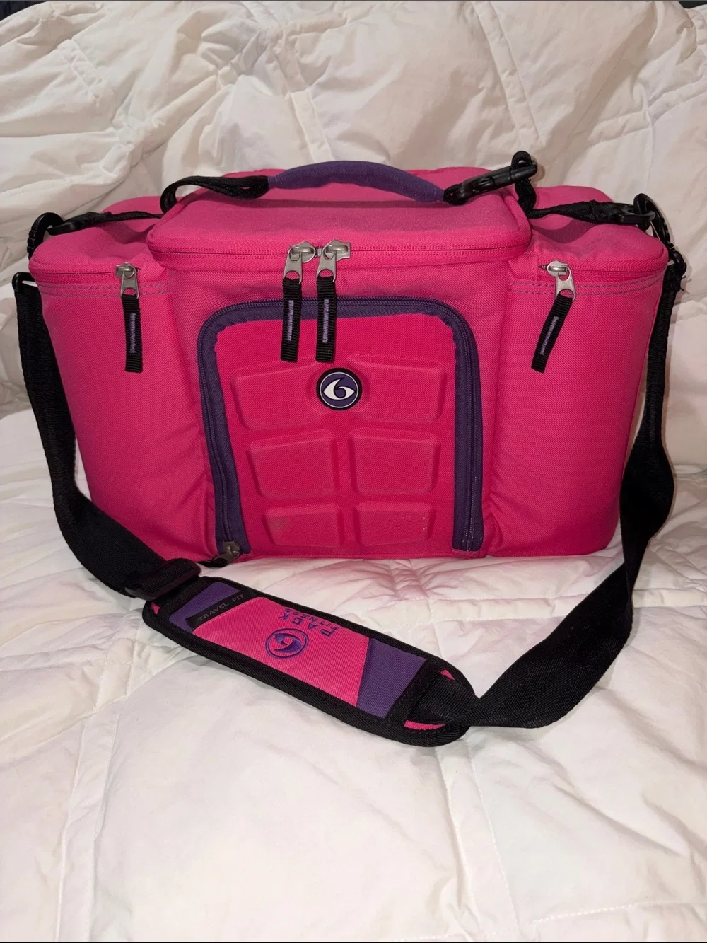 Six Pack Fitness Innovator Insulated Cooler Bag Black Meal Prep Management